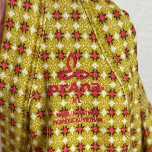 prAna Women's Printed Cali Racerback Sleeveless Dress Safari Guava Size XL - Picture 3 of 4